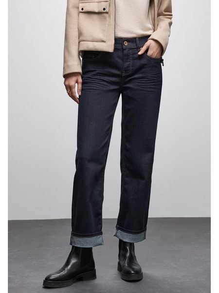 Cecil Dżinsy - Regular fit - w kolorze granatowym rozmiar: W28/L28. Niebieskie jeansy Cecil, l, bez wzorów, klasyczne. Za 193.70 zł.