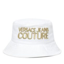 Kapelusz Versace Jeans Couture. Białe kapelusze Versace Jeans Couture, bez wzorów, z jeansu. Za 319.99 zł.