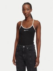 Karl Lagerfeld Jeans Body B3W17028 Czarny. Czarne body i gorsety Karl Lagerfeld Jeans, bez wzorów, z bawełny, bez ramiączek. Za 259.99 zł.