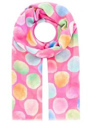 Zwillingsherz Szal-koło "Colorful dots" w kolorze jasnoróżowym ze wzorem - 180 x 98 cm rozmiar: onesize. Różowe szaliki i kominy Zwillingsherz, bez wzorów, z materiału. Za 88.64 zł.