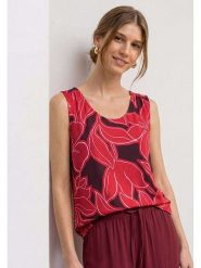 Street One Top w kolorze czerwonym rozmiar: 38. Czerwone topy Street One, bez wzorów, street, bez kołnierzyka, bez ramiączek. Za 51.95 zł.