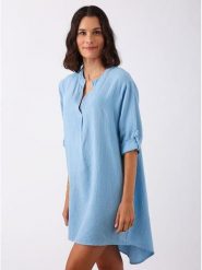 Zwillingsherz Tunika "Rebecca" w kolorze błękitnym rozmiar: S/M. Niebieskie tuniki Zwillingsherz, m, bez wzorów, z bawełny, bez kołnierzyka, bez ramiączek. Za 165.99 zł.