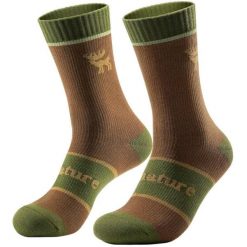 Skarpety sportowe dla dorosłych wodoodporne z membraną Qunature QN920 zimowe. Brązowe skarpetki ROCKBROS, bez wzorów, narciarskie. Za 99.00 zł.