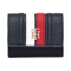 Tommy Hilfiger portfel damski kolor granatowy. Niebieskie portfele Tommy Hilfiger, bez wzorów. Za 249.99 zł.