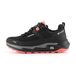 Niskie buty terenowe wodoodporne damskie Alpine Pro Qede 2. Czarne trekkingi Alpine Pro, bez wzorów, bez zapięcia, trekkingowe. Za 389.00 zł.