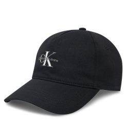 Czapka z daszkiem Calvin Klein Jeans. Czarne czapki z daszkiem Calvin Klein Jeans, bez wzorów, z jeansu. Za 129.99 zł.