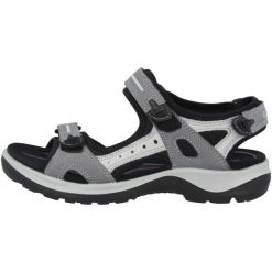 Buty do chodzenia damskie Ecco Offroad Titanium. Szare buty trekkingowe ECCO, z gumy, bez zapięcia. Za 613.00 zł.