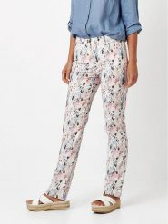 Relaxed by TONI Spodnie w kolorze biało-niebiesko-różowym rozmiar: W42. Białe spodnie materiałowe Relaxed by TONI, bez wzorów, z materiału. Za 180.06 zł.