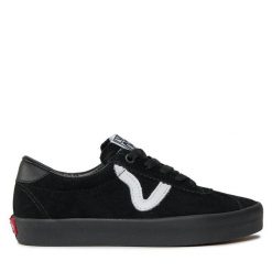Tenisówki Vans. Czarne trampki Vans, bez wzorów, sportowe, bez zapięcia. Za 229.99 zł.