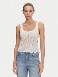 PINKO Top 104642 A2EB Z04 Biały Regular Fit. Białe topy Pinko, s, bez wzorów, z wiskozy, bez kołnierzyka, bez ramiączek. Za 499.99 zł.