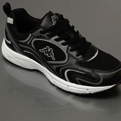 Buty Kappa Logo Mygido KD 361W2UW czarno-szare unisex. Czarne buty treningowe Kappa, bez wzorów, z materiału, bez zapięcia, na fitness i siłownię. Za 224.30 zł.