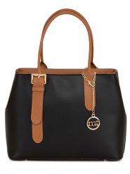 Mia Tomazzi Skórzana torebka w kolorze czarno-jasnobrązowym - 31 x 24 x 11 cm rozmiar: onesize. Brązowe torebki klasyczne Mia Tomazzi, bez wzorów, z materiału, przez ramię, bez dodatków. Za 349.73 zł.