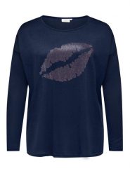 ONLY Sweter w kolorze granatowym rozmiar: S-42/44. Niebieskie swetry ONLY, s, bez wzorów, bez ramiączek. Za 69.99 zł.