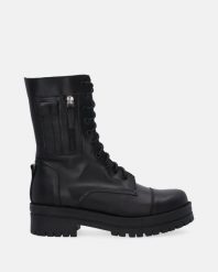 CZARNE WORKERY ZE SKÓRY NATURALNEJ 785 VIT NERO. Czarne botki Venezia, bez wzorów, ze skóry, bez obcasa, bez zapięcia. Za 299.00 zł.