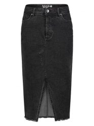 Sublevel Spódnica dżinsowa w kolorze czarnym rozmiar: M. Czarne spódnice Sublevel, na co dzień, m, z aplikacjami, ze skóry, klasyczne, midi, proste. Za 122.96 zł.