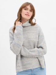 Drykorn Wełniany sweter z alpaką - Varisa Kobiety niebieski|biały|beżowy, M. Białe swetry DRYKORN, m, bez wzorów, z wełny, bez ramiączek. Za 479.95 zł.