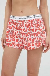 Calvin Klein Underwear szorty piżamowe damskie kolor czerwony. Czerwone piżamy Calvin Klein Underwear, l, bez wzorów, bez kołnierzyka, bez ramiączek. W wyprzedaży za 104.99 zł.