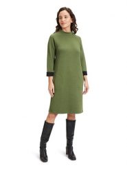 Betty Barclay Sukienka w kolorze khaki rozmiar: 38. Brązowe sukienki Betty Barclay, na co dzień, bez wzorów, bez kołnierzyka, bez ramiączek, midi, proste. Za 145.26 zł.