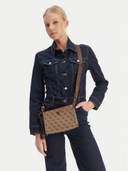 Guess Saszetka HMMILO P6157 Beżowy. Brązowe torebki klasyczne Guess, z aplikacjami, ze skóry, bez dodatków. Za 264.99 zł.