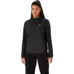 Damska kurtka wodoodporna Asics Core. Czarne kurtki do biegania ASICS, na zimę, l, bez wzorów, z materiału, do biegania. Za 305.85 zł.
