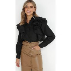 Czarna Koszula Hamal. Czarne koszule Born2be, m, bez wzorów, z tkaniny, biznesowe, bez kołnierzyka, bez ramiączek. W wyprzedaży za 142.49 zł.
