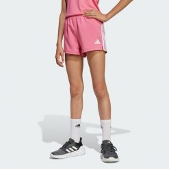 Szorty Train Essentials 3-Stripes Kids. Czerwone szorty adidas, bez wzorów, z materiału, młodzieżowe. Za 109.25 zł.