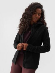 4F Polar z kapturem regular damski - czarny XL. Czarne bluzy z polaru 4f, na zimę, xl, bez wzorów, z dzianiny, snowboardowy. W wyprzedaży za 99.99 zł.