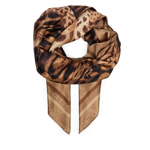 Chusta Guess. Brązowe chusty Guess, z aplikacjami. Za 194.99 zł.
