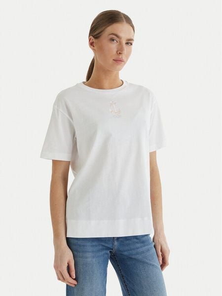 JOOP! T-Shirt Tino 30102419 Biały Regular Fit. Białe t-shirty Joop!, bez wzorów, z bawełny, bez kołnierzyka, bez ramiączek. Za 285.99 zł.