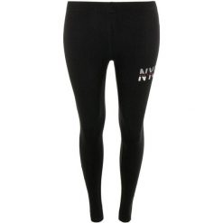Damskie legginsy z wysokim stanem, czarne, slim, nadruk. Czarne legginsy ELEVN, bez wzorów, z bawełny. Za 163.99 zł.