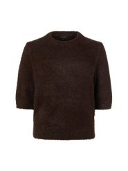 Opus Damski sweter z dzianiny z wełną i moherem - Puvet Kobiety brązowy jednolity, 40. Brązowe swetry Opus, bez wzorów, z dzianiny, eleganckie, bez ramiączek. Za 399.95 zł.