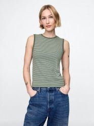 GAP Top w kolorze khaki rozmiar: XL. Brązowe topy GAP, xl, bez wzorów, z bawełny, bez kołnierzyka, bez ramiączek. Za 57.33 zł.