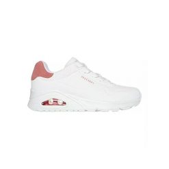 Buty sportowe Sneakersy damskie, Skechers Uno - Pop Back. Białe buty sportowe lifestyle Skechers, bez wzorów, z materiału, bez zapięcia, trekkingowe. Za 359.99 zł.