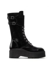 Rage Age Botki RA-69-06-000494 Czarny. Czarne botki Rage Age, bez wzorów, z lakierowanej skóry, bez obcasa, na płaskiej podeszwie, bez zapięcia. Za 559.99 zł.