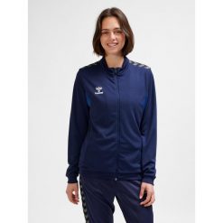 Damska bluza dresowa Hummel Authentic Pl. Niebieskie bluzy Hummel, bez wzorów, z dresówki, sportowe, bez ramiączek, bez kaptura. Za 212.50 zł.