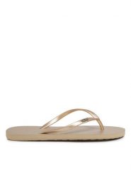 Roxy Japonki ARJL100663 Złoty. Żółte japonki Roxy, bez wzorów, z tworzywa sztucznego. Za 79.99 zł.