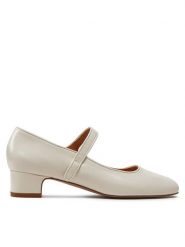 Balagan Baleriny Dora Biały. Białe baleriny BALAGAN, bez wzorów, ze skóry, bez obcasa, bez zapięcia. Za 468.99 zł.