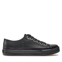 Trampki Big Star Shoes. Czarne trampki BIG STAR SHOES, bez wzorów, retro, bez zapięcia. Za 109.99 zł.