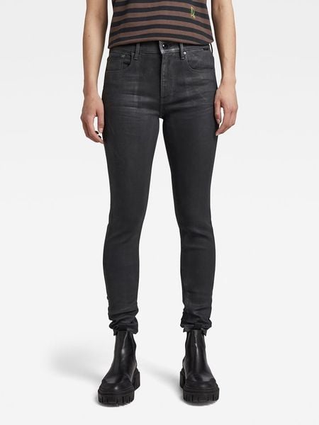 G-Star Dżinsy - Skinny fit - w kolorze ciemnoszarym rozmiar: W27/L34. Czarne jeansy G-Star, l, z aplikacjami, klasyczne. Za 188.85 zł.