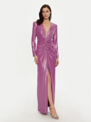 Fracomina Sukienka wieczorowa FQ24WD3009W75301 Fioletowy Slim Fit. Fioletowe sukienki Fracomina, m, bez wzorów, z syntetyku, wizytowe, bez kołnierzyka, bez ramiączek. Za 659.99 zł.