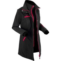 Długa kurtka softshell ze stretchem, w optyce 2 w 1 bonprix czarny. Kurtki marki bonprix. Za 239.99 zł.