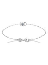 L'Atélier Précieux Srebrna bransoletka z elementem ozdobnym rozmiar: onesize. Szare bransoletki l'Atelier precieux, z agatem, srebrne. Za 126.99 zł.