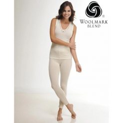 Damskie Legginsy Termoaktywne z Wełny Merino Warstwa Bazowa Woolona. Białe bielizna termoaktywna damska WOOLONA, bez wzorów, z wełny, sportowe. W wyprzedaży za 171.00 zł.