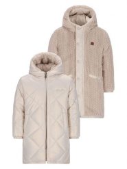Like Flo Dwustronny płaszcz zimowy w kolorze beżowym rozmiar: 110. Brązowe płaszcze Like Flo, na zimę, bez wzorów, bez kaptura. Za 260.99 zł.