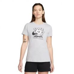 Koszulka sportowa damska Nike W Nsw Tee Ss Vday. Szare t-shirty sportowe Nike, m, bez wzorów, bez ramiączek. Za 182.00 zł.