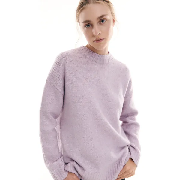 Sweter z domieszką wełny - Fioletowy. Fioletowe swetry Reserved, l, bez wzorów, z wełny, bez ramiączek. Za 159.99 zł.
