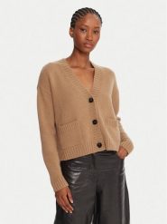 Weekend Max Mara Kardigan Filmato 2525346062 Beżowy Regular Fit. Brązowe swetry Weekend Max Mara, xs, bez wzorów, z wełny, bez ramiączek. Za 1,189.00 zł.