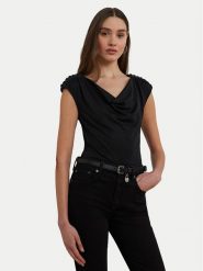 LAUREN RALPH LAUREN Bluzka 200889317003 Czarny Relaxed Fit. Czarne bluzki Lauren Ralph Lauren, xl, bez wzorów, z syntetyku, bez kołnierzyka, bez ramiączek. Za 369.99 zł.