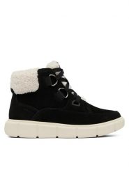 Sorel Botki Explorer™ III Nw Lace Wp 2077961010 Czarny. Czarne botki Sorel, bez wzorów, ze skóry, bez obcasa, na płaskiej podeszwie, bez zapięcia. Za 449.99 zł.