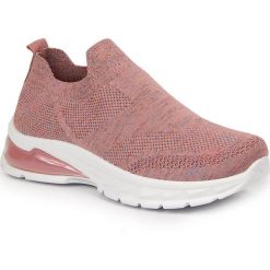 Buty sportowe damskie slip on różowe Potocki. Czerwone buty treningowe POTOCKI, bez wzorów, bez zapięcia. Za 126.00 zł.